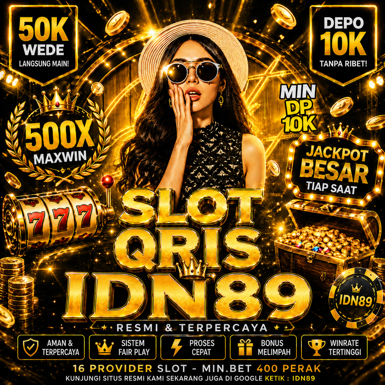 IDN89: Situs Slot Qris Resmi Terpercaya Dengan Tampilan Premium dan Gampang Menang by Hey siriusly